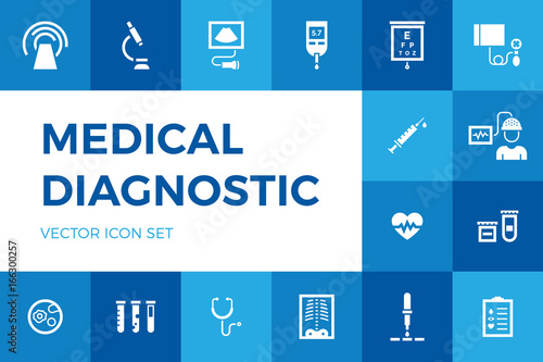 Medical Diagnostic Vector Icon Set