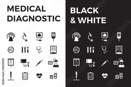 Medical Diagnostic Vector Icon Set
