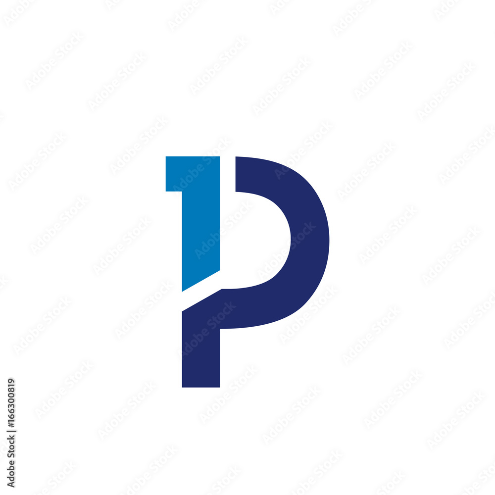 One P Letter Logo One P Letter Logo