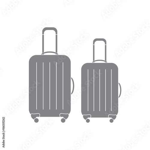 Vector illustration of suitcases for travel. Summer time, vacation.