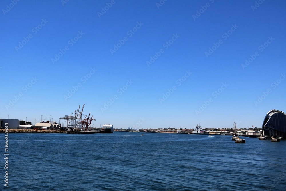 Container ship in the Port of Fremantle, Western Australia 