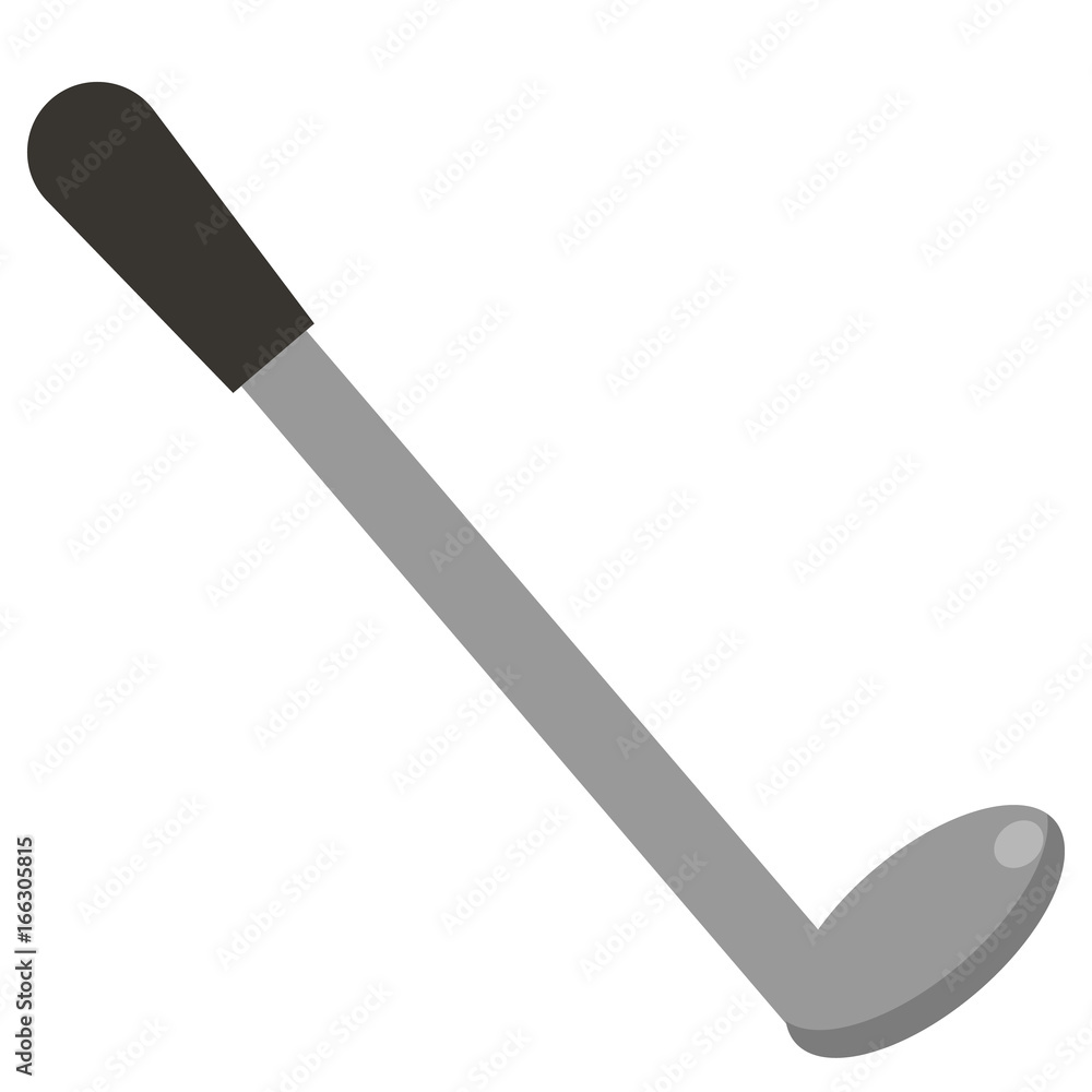 Golf club putter icon, vector illustration flat style design isolated on white. Colorful