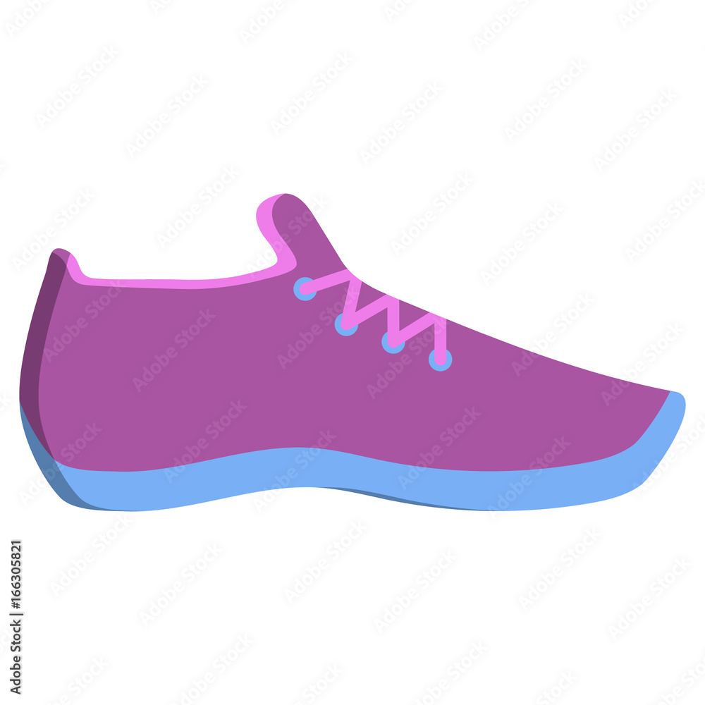 Fitness sneakers icon, vector illustration flat style design isolated on white. Colorful graphics Fitness sneakers icon, vector illustration flat style design isolated on white. Colorful graphics