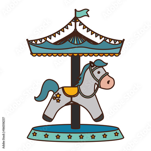 Carrousel circus cartoon