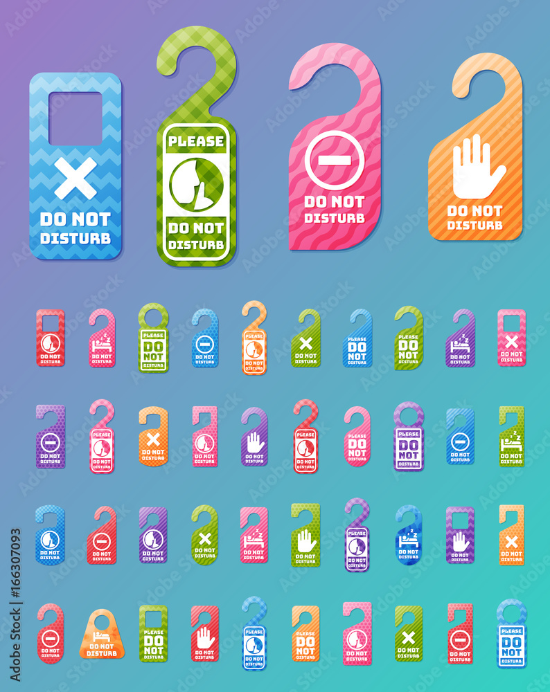 Please do not disturb hotel door sign design