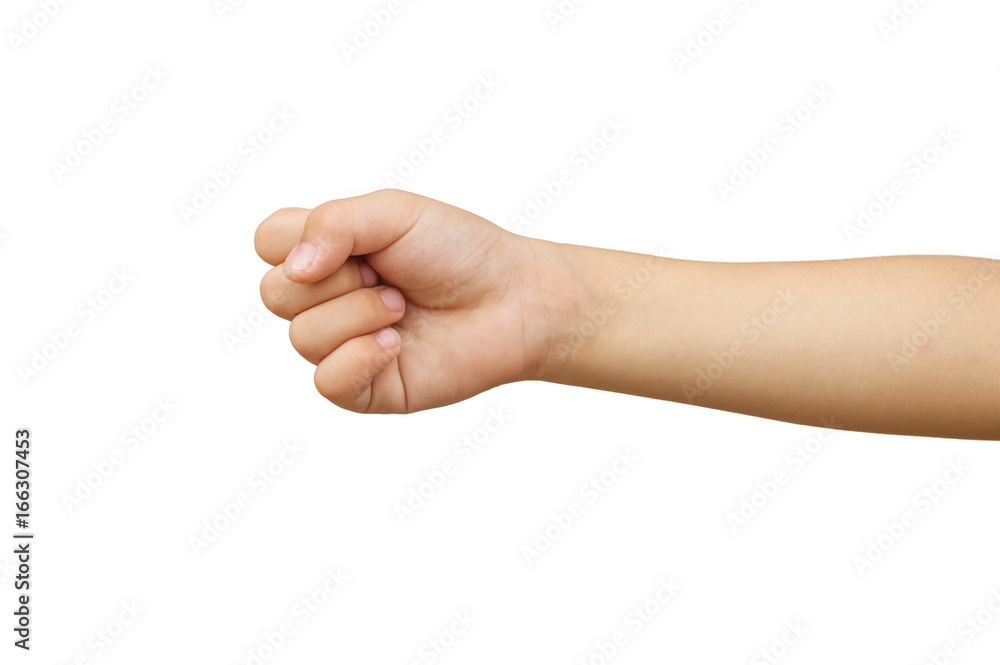 Children fist with clipping path.isolated on white background. Children fist with clipping path.isolated on white background.