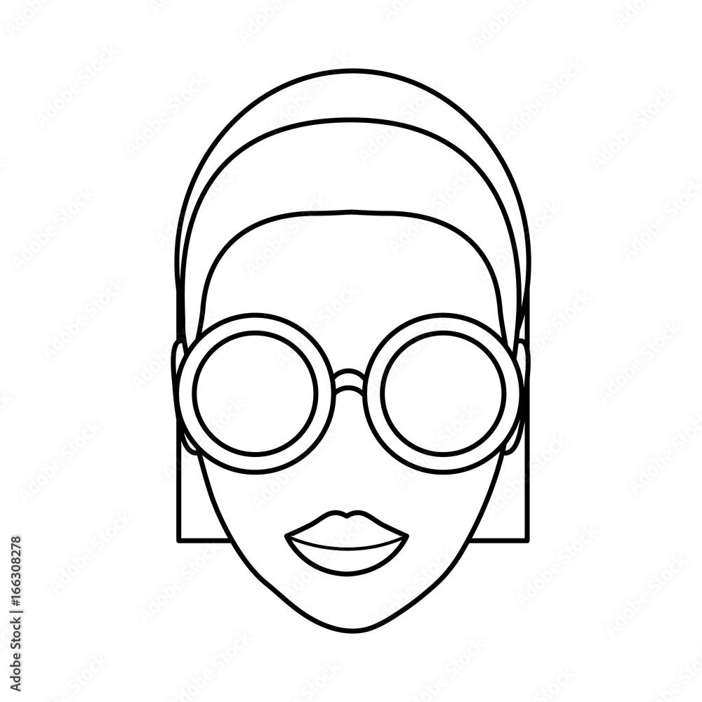 woman with glasses icon woman with glasses icon