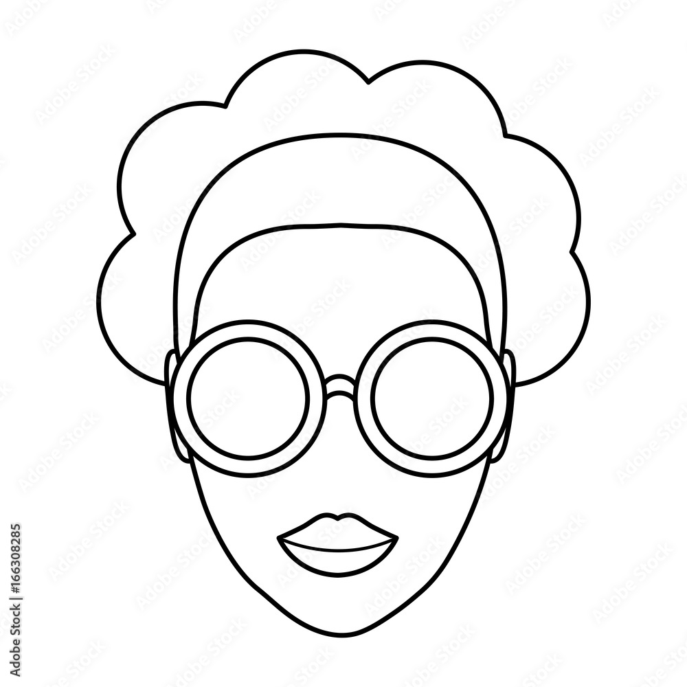 woman with glasses icon