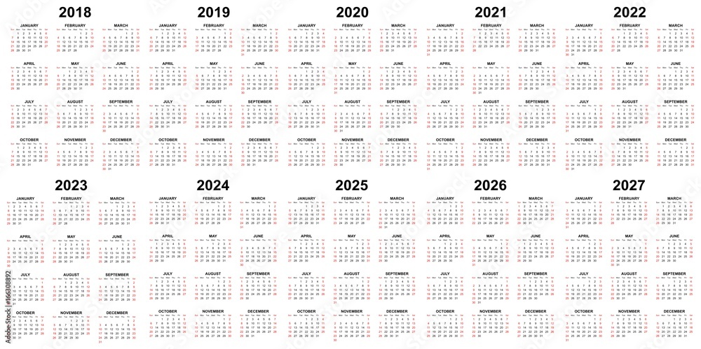 ten-year-calendar-2018-2019-2020-2021-2022-2023-2024-2025