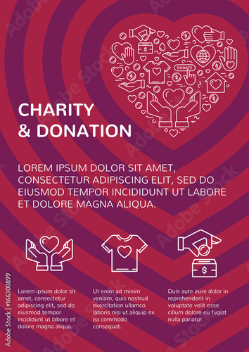 Charity and donation banner template