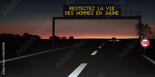 autoroute - signalisation routière - panneau -accident - service - sécurité routière