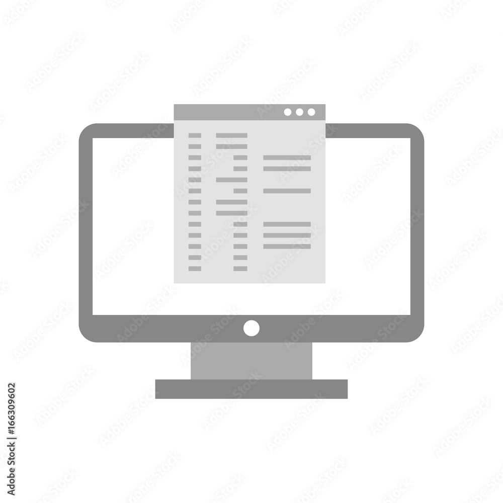 computer desktop with template vector illustration design computer desktop with template vector illustration design