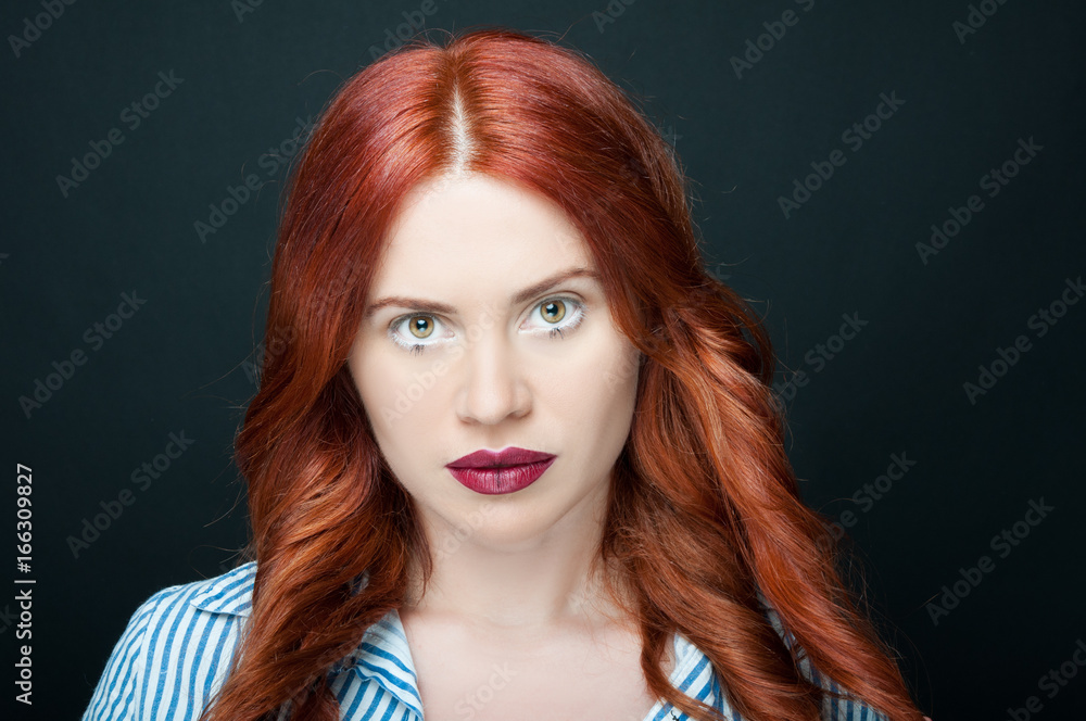 Woman beauty face portrait with pretty makeup Woman beauty face portrait with pretty makeup
