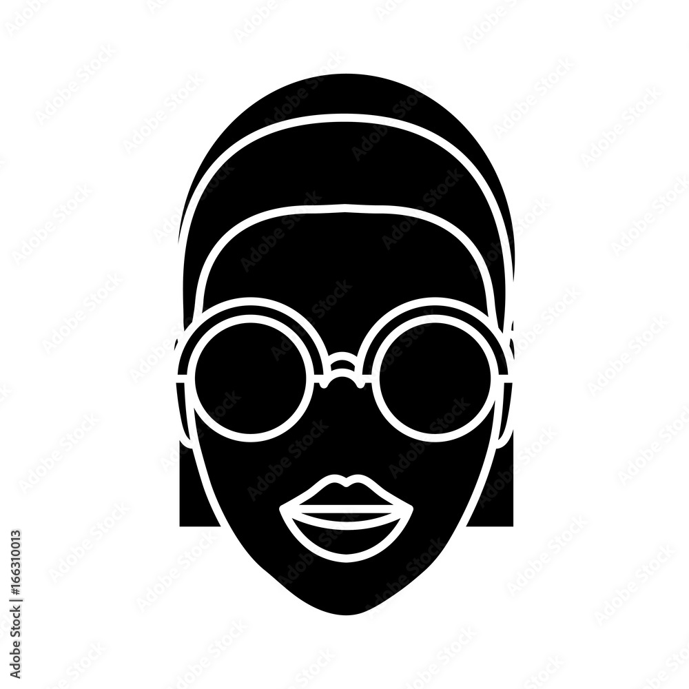 woman with glasses icon woman with glasses icon