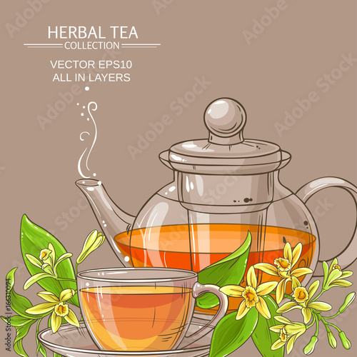 vanilla tea illustration