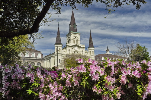 St. Louis Cathedral on Jackson Square in New Orleans, USA