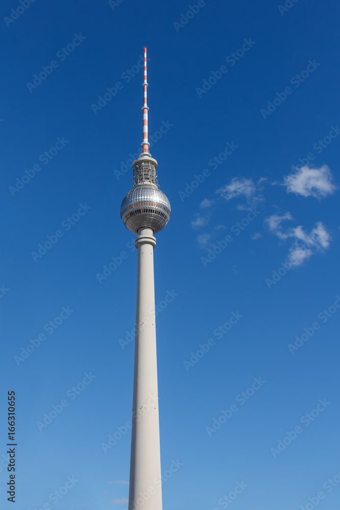Obraz premium The Television Tower at Alexanderplatz, Berlin, Germany