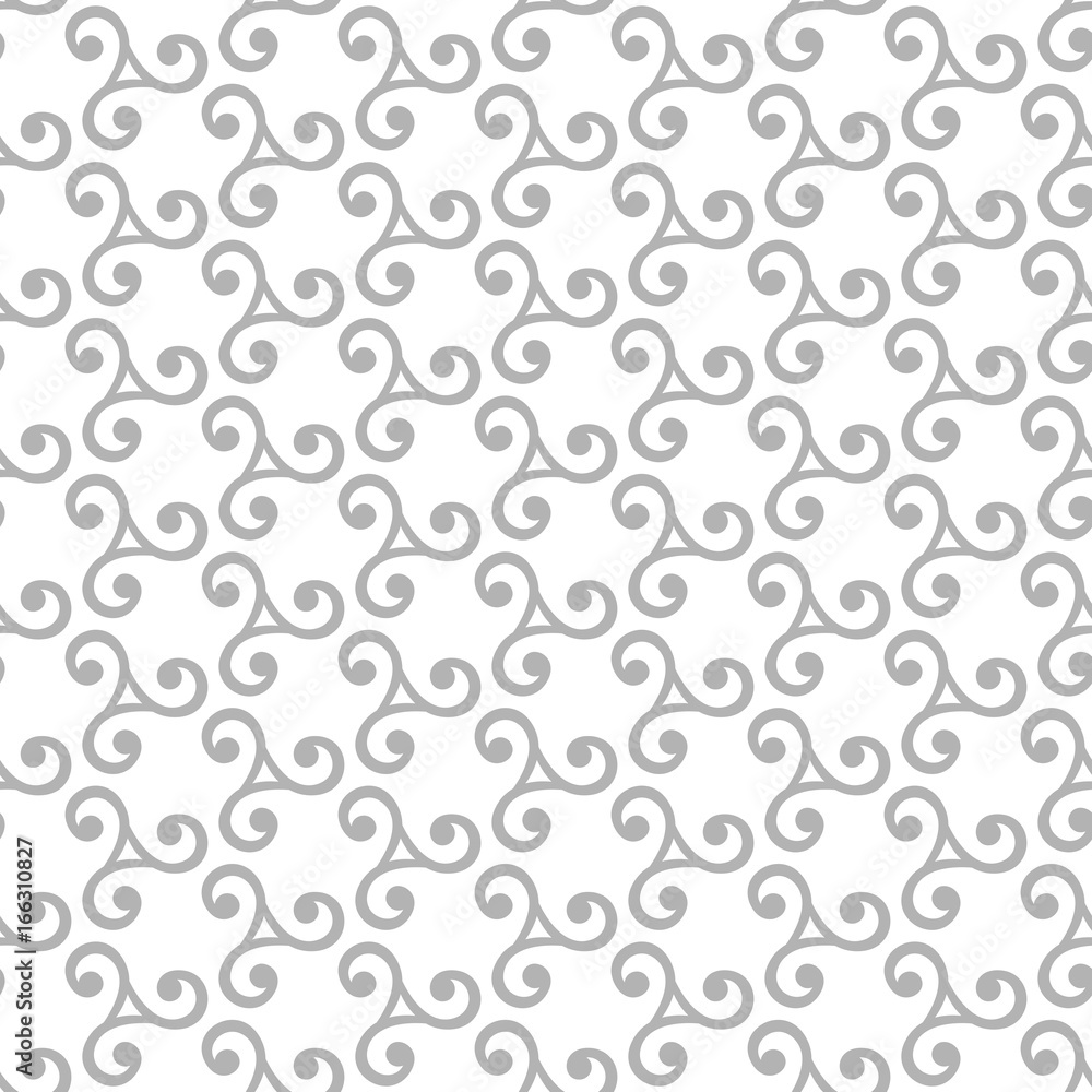 Seamless ornament. Modern background. Geometric pattern with repeating silver elements