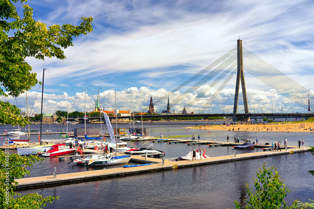 Regatta in summer in Riga