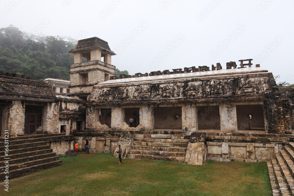 Palace and Observation Tower, Palenque, Mexico 