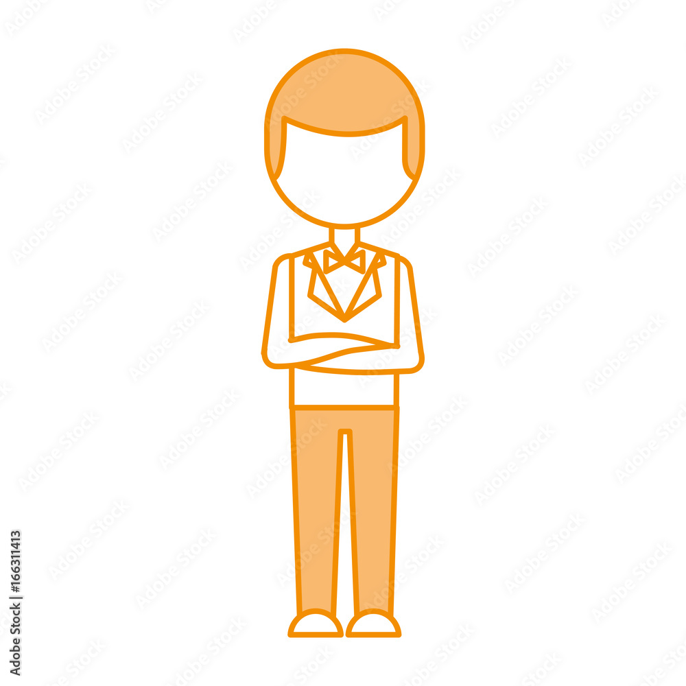 elegant man with bowntie vector illustration design elegant man with bowntie vector illustration design