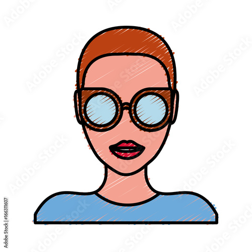 woman with glasses icon