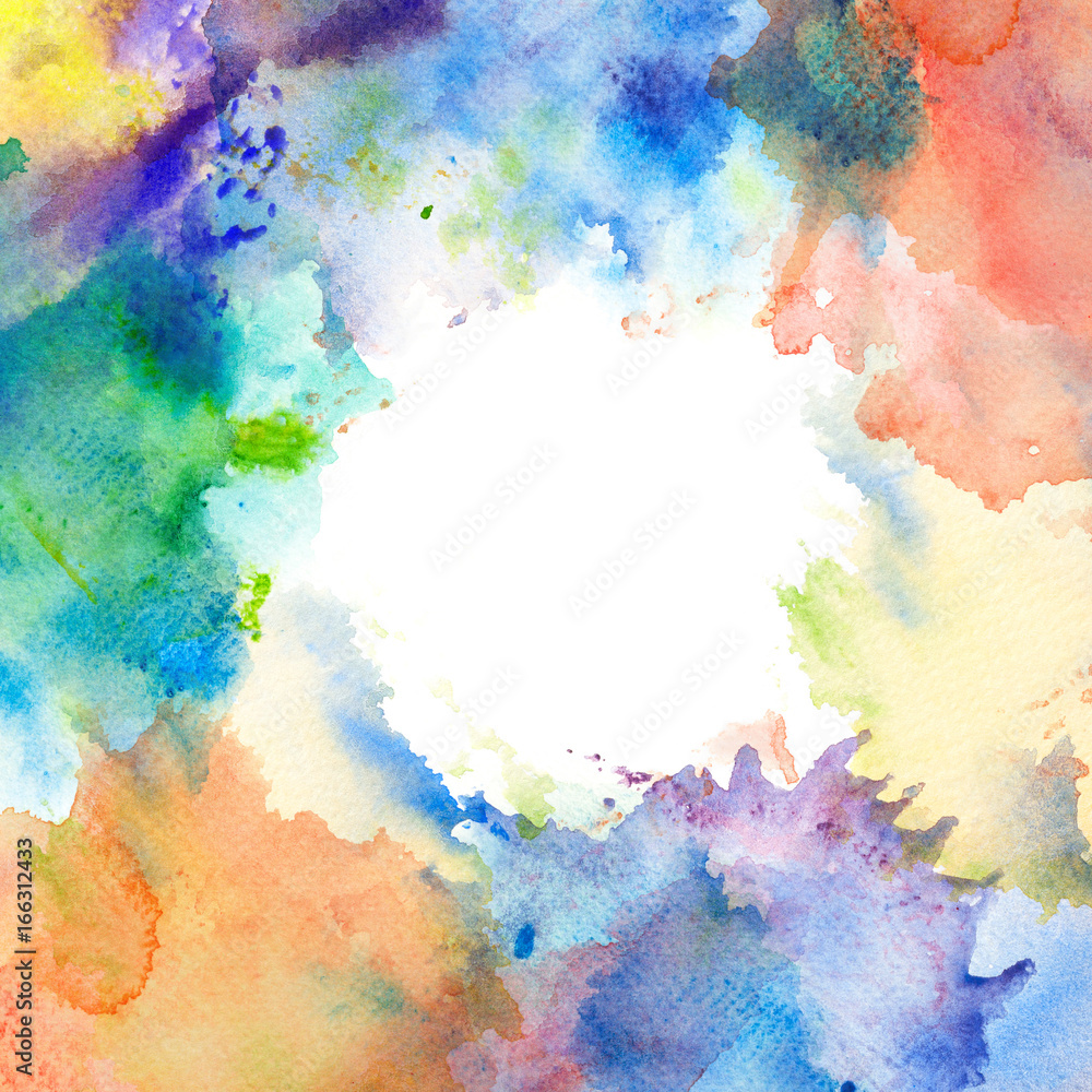 Obraz premium Watercolor brush stroke frame border.