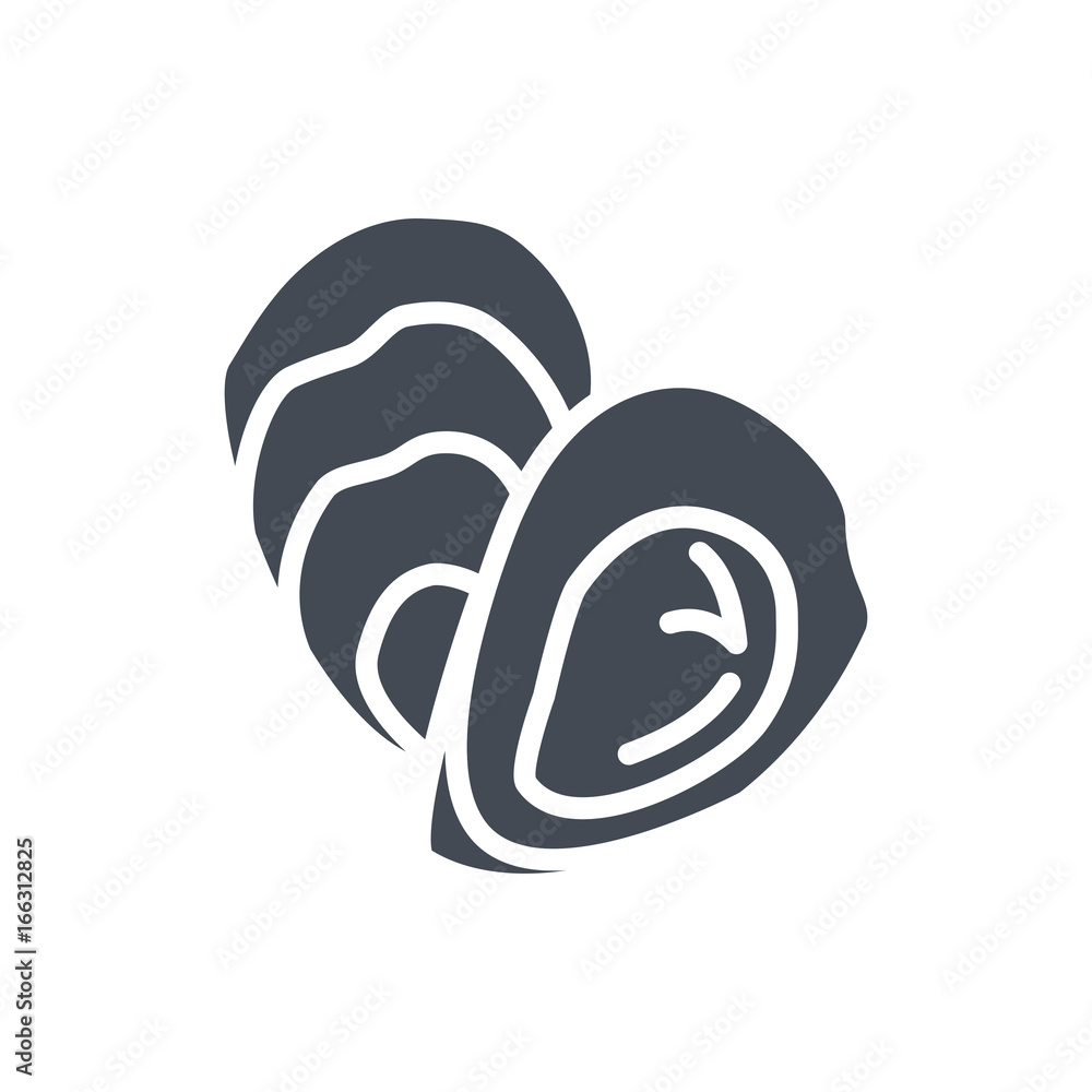 Seafood Food silhouette icon oyster Seafood Food silhouette icon oyster