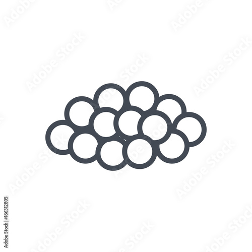 Seafood Food line icon caviar fish