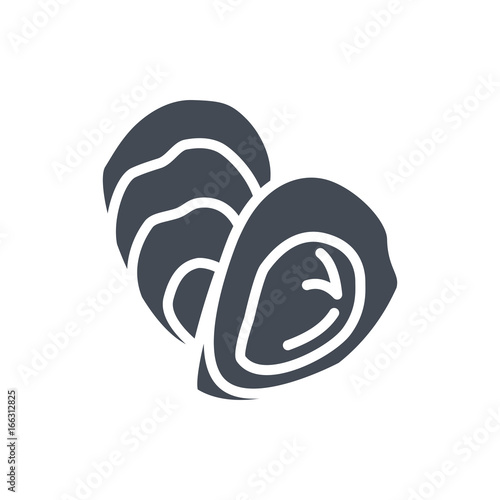 Seafood Food silhouette icon oyster