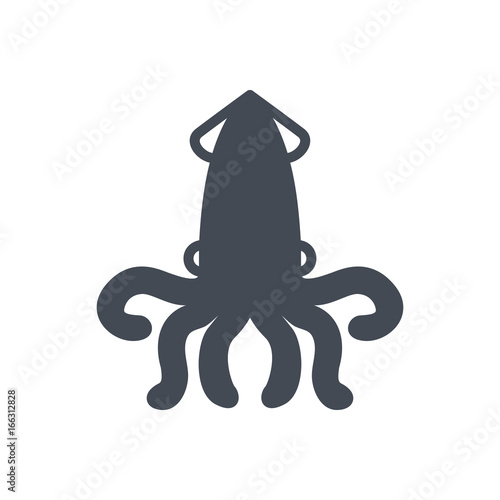 Seafood Food silhouette icon squid