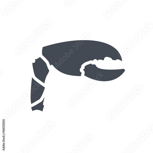 Seafood Food silhouette icon crab claw