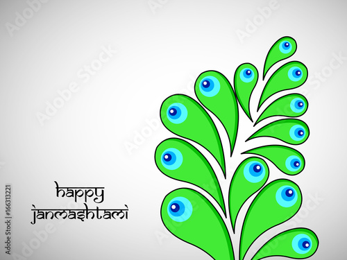 illustration of element of  hindu festival Janmashtami background.