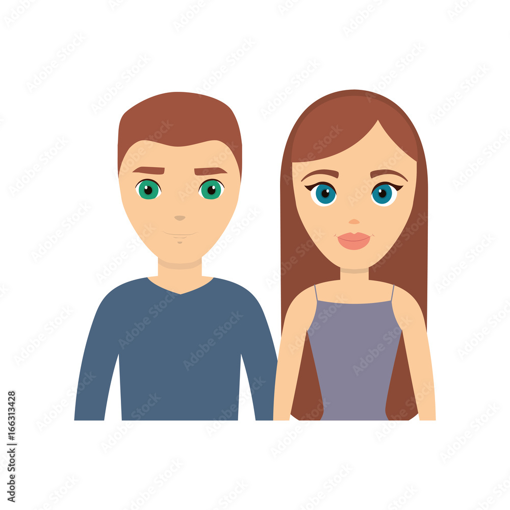 cartoon happy couple icon cartoon happy couple icon