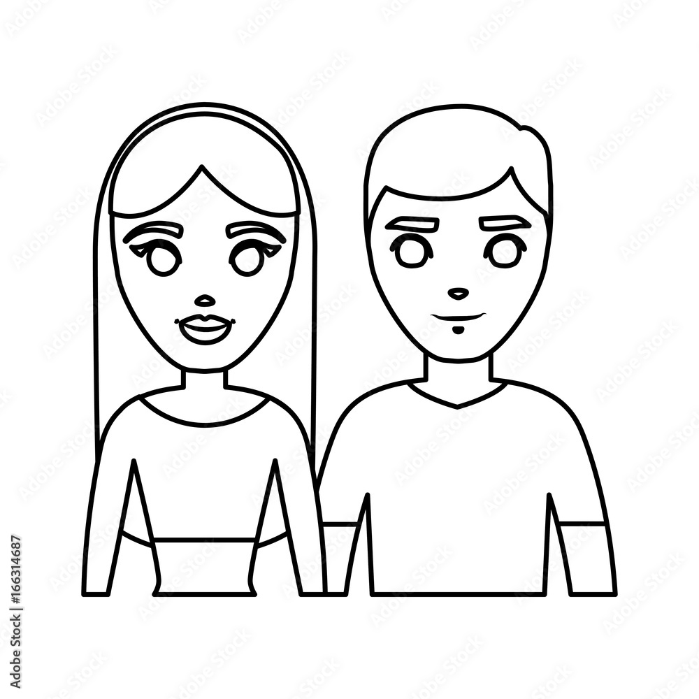 cartoon happy couple icon cartoon happy couple icon