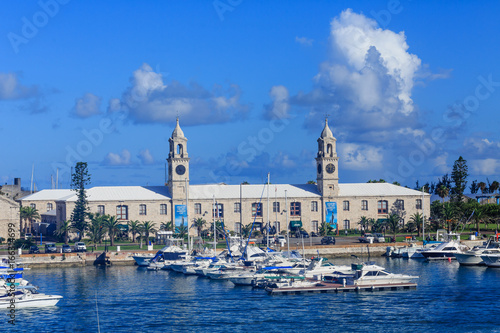 Canvas Print Old Navald Dockyard and Yacht Harbor