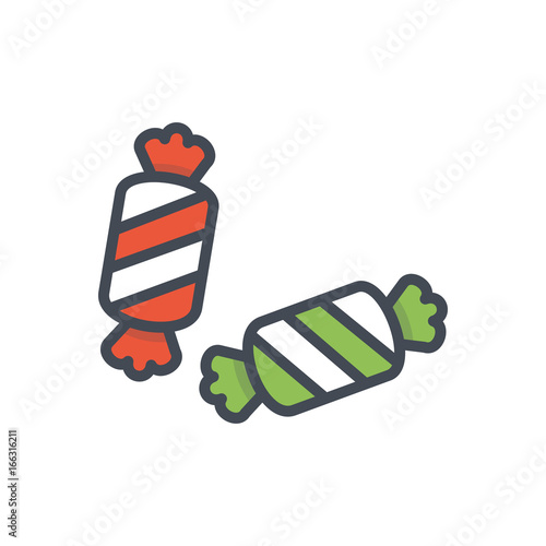 Food sweets candy colored icon