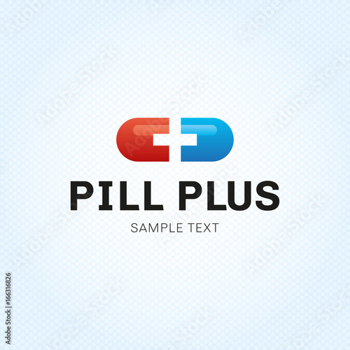 Vector Pill Plus Logo Template