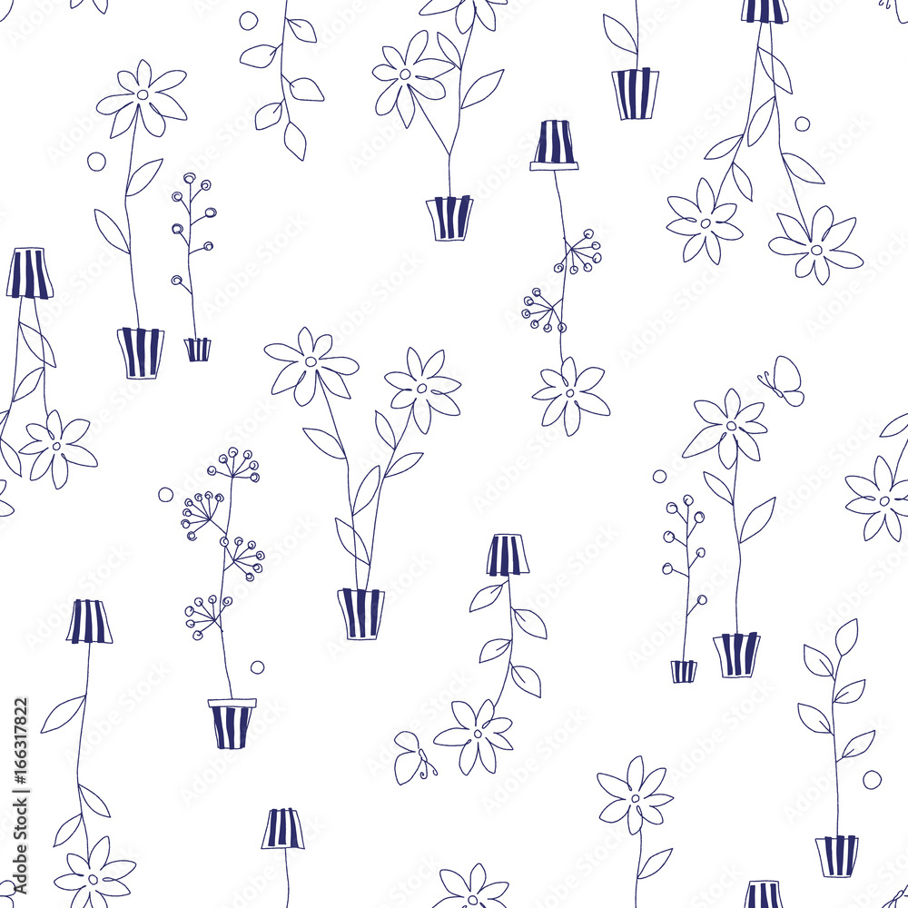 Naklejka premium 可愛い鉢植え