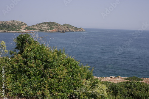 Красивый пейзаж на острове Крит. Греция. Вид сверху.