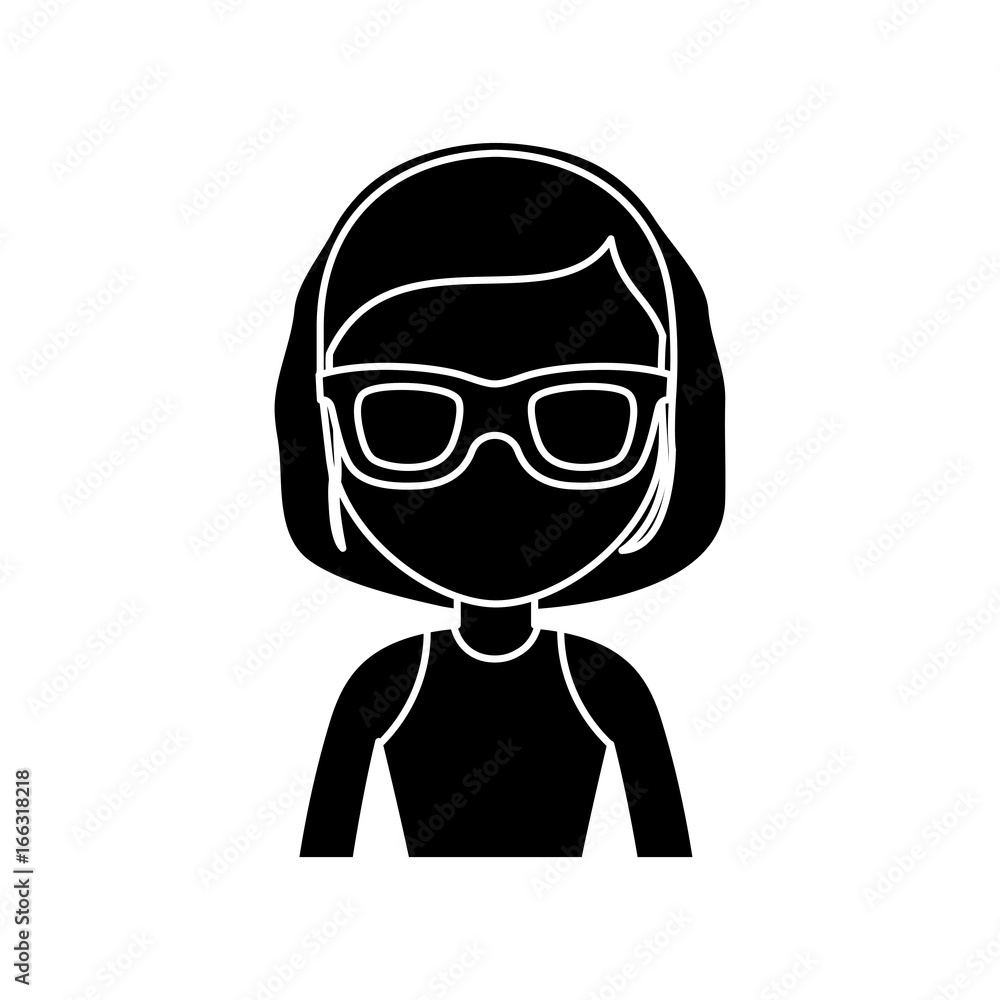 woman with glasses icon woman with glasses icon