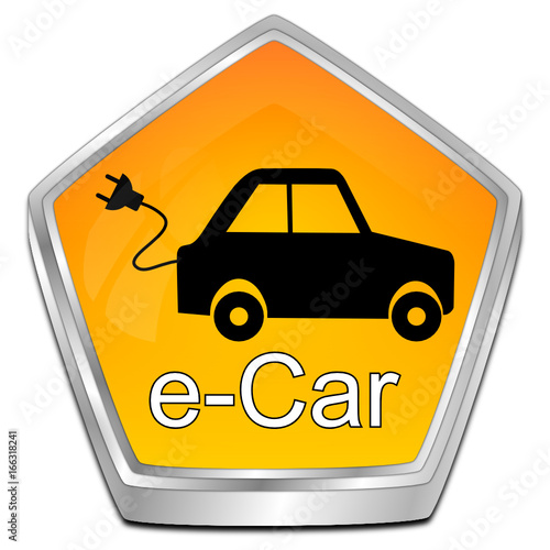 e-Car Button - 3D illustration