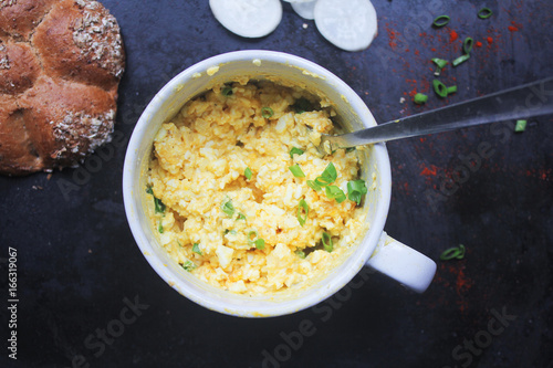 Fotografie healthy fit egg sandwich paste