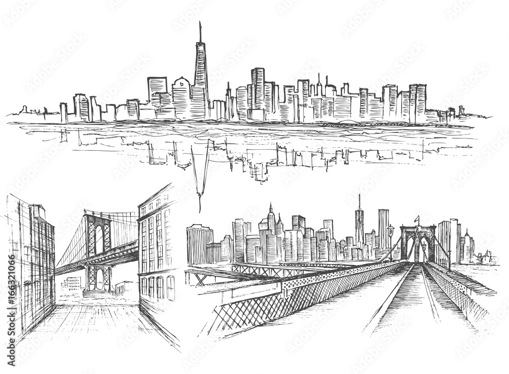 Fototapeta premium New York sketch