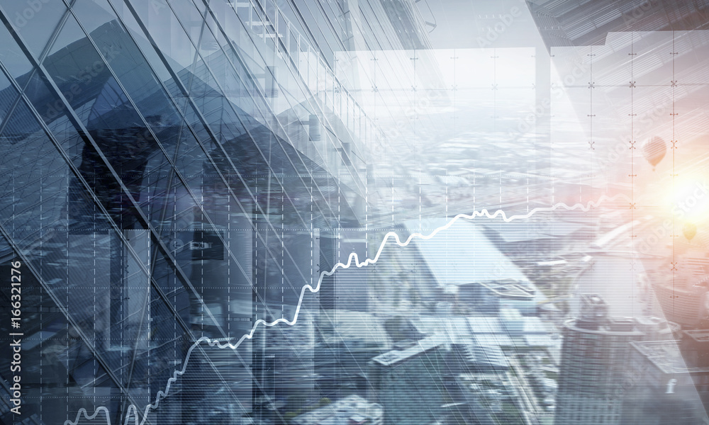 Obraz premium Business and finance background . Mixed media