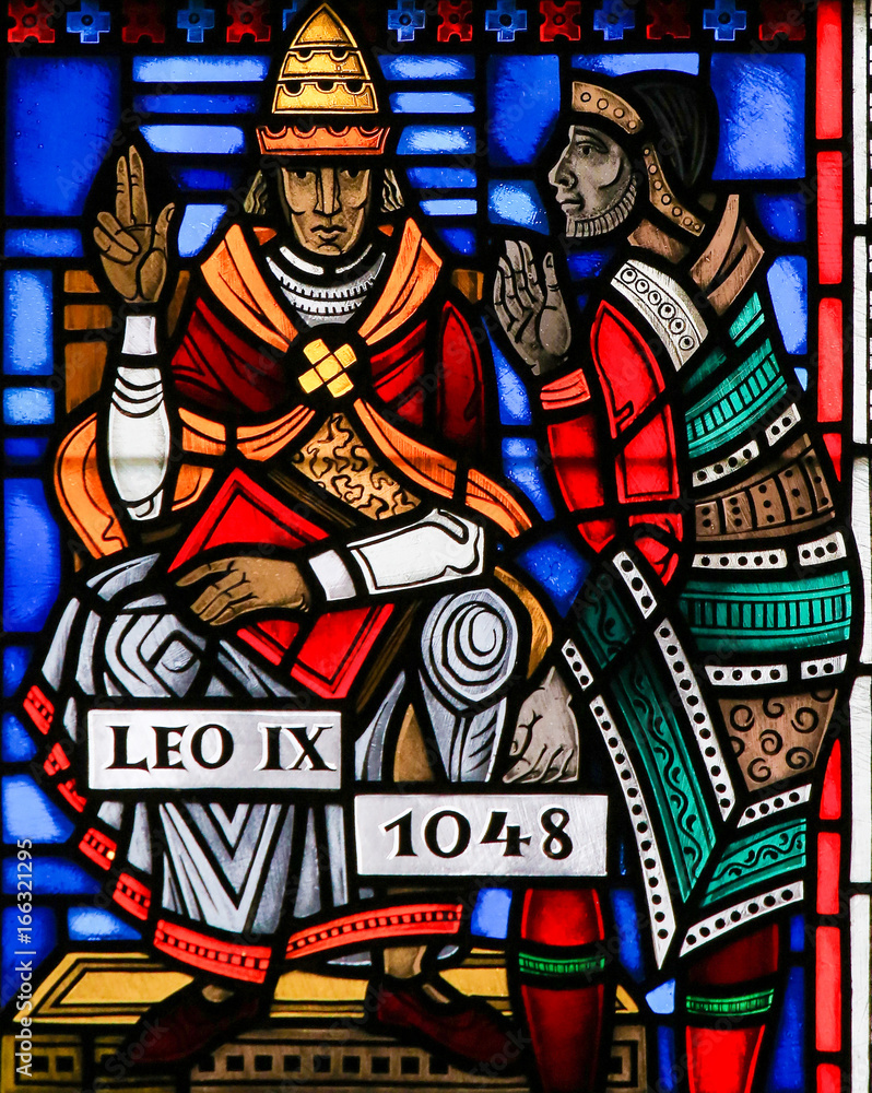 Stained Glass in Worms - Pope Leo IX