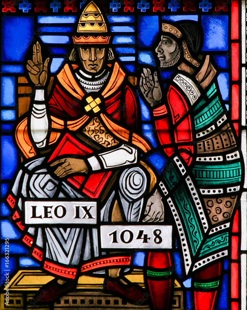 Stained Glass in Worms - Pope Leo IX Stained Glass in Worms - Pope Leo IX