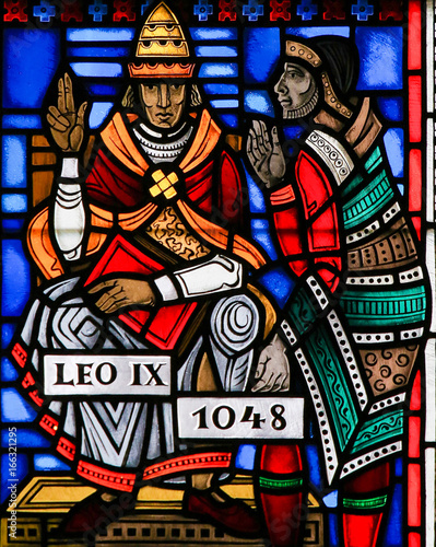 Stained Glass in Worms - Pope Leo IX