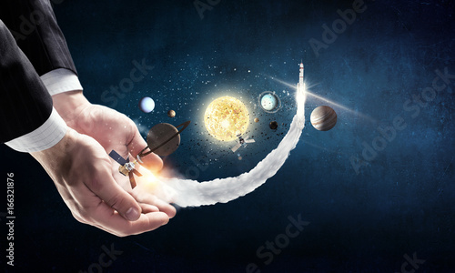 Solar system in hands