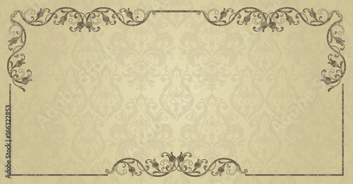 Invitation card with floral elements